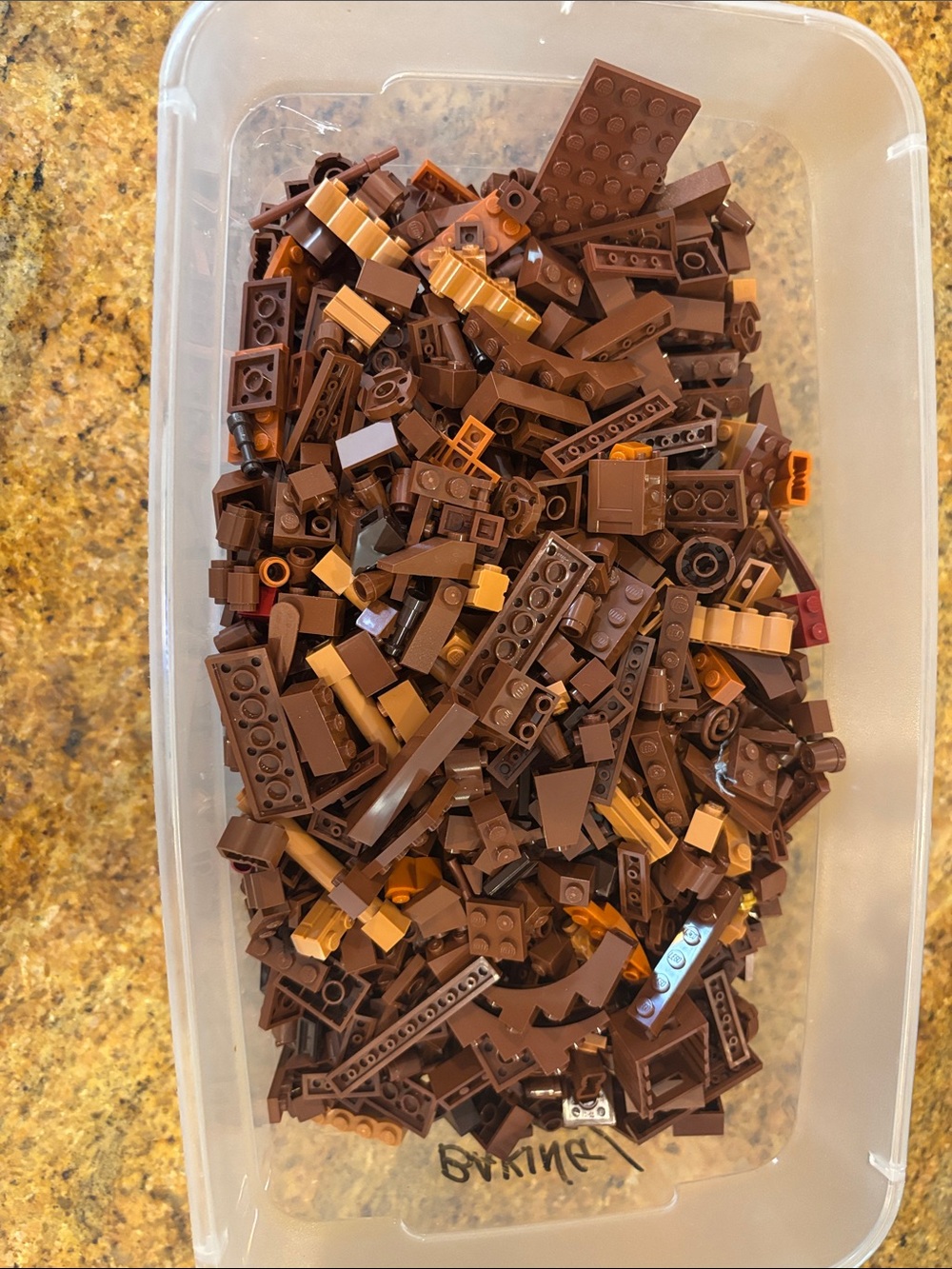 Lego - Assorted Brown Building Bricks for Creativity